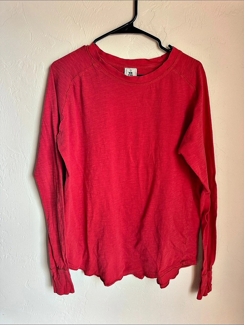 We The Free Red Long Sleeve Tee Size